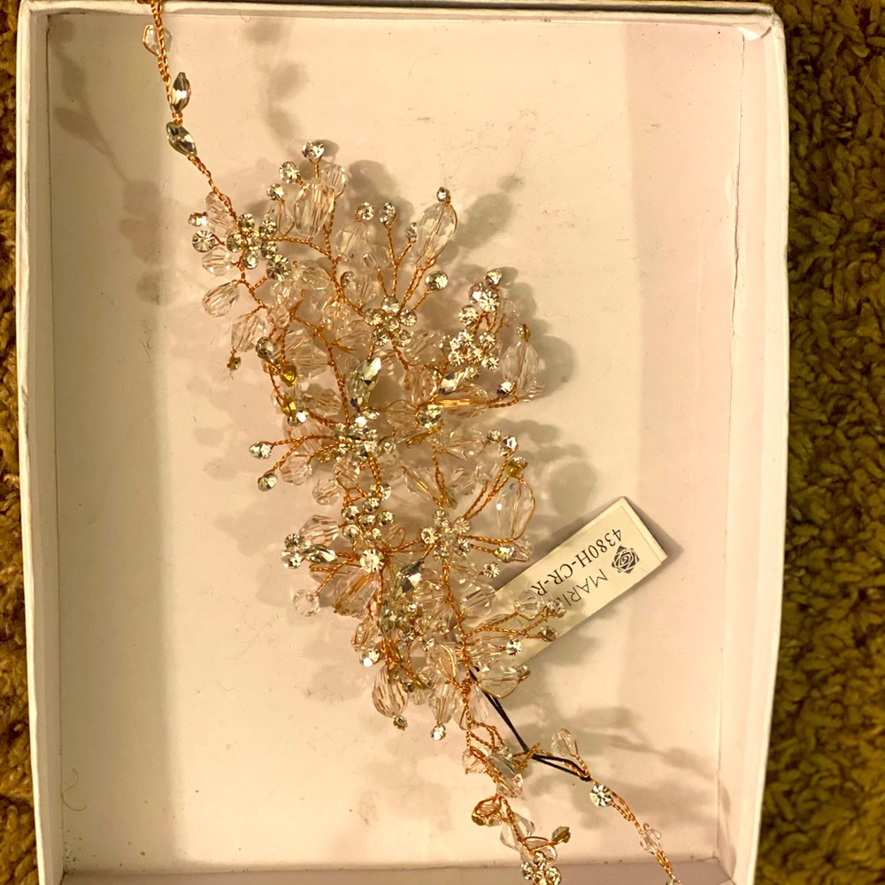 Wedding hair piece.